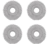 roborock Qrevo Washable Vacuum Mop Cloths, Compatible with Qrevo S5V/ Qrevo S & Qrevo Master Robotic Vacuums, Washable and Reusable Soft Mopping Pad Replacement Accessories - 4 Pcs
