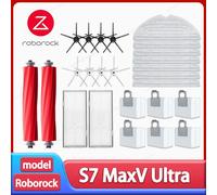 Roborock S7 Maxv Ultra / S7 Pro Ultra Robot Vacuum Accessories Main Side Brush Hepa Filter Mop Cloths Dust Bag Spare Parts Silver ion module