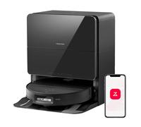 roborock Saros 10 Robot Vacuum Cleaner 22,000 Pa, 3.14-Inch Ultra Slim, Zero-Tangling, AI 3.0 Obstacle Avoidance, Auto Detachable Mop, 80°C Mop Washing, Hot Water Dock Self Cleaning (Black)