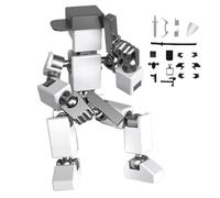 Robot Action Figure - Movable Versatile Hero Flexible 3D Printed | Changeable Model Set For Painting | Stop Motion Animation Photography Props | Desktop Decoration DIY Assembly Toy, 5x9.5cm