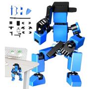 Robot Action Figure - Movable Versatile Hero Flexible 3D Printed | Changeable Model Set For Painting | Stop Motion Animation Photography Props | Desktop Decoration DIY Assembly Toy, 5x9.5cm