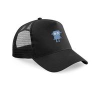 Robot Baseball Cap for Kids | Embroidered Sporty Hat with Adjustable Snapback Black