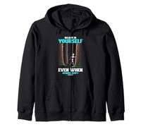 Robot believe in yourself even when others don't Zip Hoodie