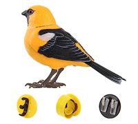 Robot Bird, Electric Singing and Chirping Bird, Creative and Interesting Simulated Bird, Sound-Controlled and Light-Controlled Bird Electric Induction Desk Pets (Orange)