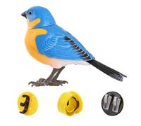 Robot Bird, Electric Singing and Chirping Bird Toy, Motion and Sound Activated, Battery Operated Simulation Cute Interactive Toys for Kids, Blue