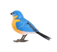 Robot Bird Singing And Chirping Bird Toy Simulate The Chirping Of Birds Battery Operated Realistic Singing Chirping Birds For Home Decoration Light & Voice Control (Without (Sky Blue, One Size)