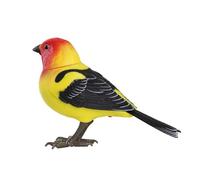 Robot Bird Singing And Chirping Bird Toy Simulate The Chirping Of Birds Battery Operated Realistic Singing Chirping Birds For Home Decoration Light & Voice Control (Without (Light Yellow, One Size)