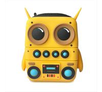 Robot Bluetooth Speaker Smart AI Audio Alarm Clock Waterproof Computer Yellow Person Outdoor