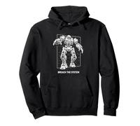 Robot Breach the System Shirt Mech Blueprint Deisgn Robot Pullover Hoodie