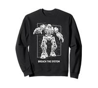 Robot Breach the System Shirt Mech Blueprint Deisgn Robot Sweatshirt