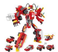 Robot Building Blocks Party Favors for Kids, 6 in 1 Creative Action Mech Building Set for Classroom Prizes, Birthday, Party, Valentines, Easter Gifts, for Boys Girls (472 PCS)