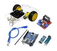 Robot Car 2WD Motor Chassis Tracing Remote Control Two Wheel Drive Wheel Development Board Robot Car Chassis Accessories Expandable Intelligent Robot Car with Motor Driver Module for Motion Control