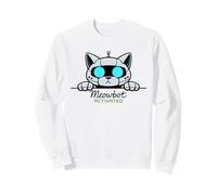 Robot Cat Meowbot Activated Cyborg Kitty video games gamers Sweatshirt
