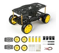 Robot Chassis 2-Layer Robot Car Building Kit for Arduino Raspberry Pi STM32 Aluminum Alloy Chassis Platform for Robotic Project, DIY Chassis