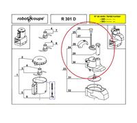 Robot Coupe Veg. Lid Assembly For R301 Ultra D (Each)