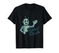 Robot Dad Cute Retro Robot Parent Future AI T-Shirt