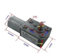 Robot DC gear electronic starter GW370 12V 24V large torque turbine electronic starter shaft diameter 6mm AUOQKQUT(12V 0.6RPM)