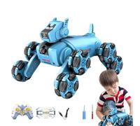 Robot Dog - 8WD Intelligent Gesture Sensing RC Toy, Rechargeable Stunt Car | Transforming Climbing Electronic Pet With Music Lights For Kids Boys Girls Adults Puppy,Remote Control Dogs & Light F