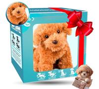Robot Dog for Adults, Barking Dog Toy, Robot Dogs That Act Like Real Dogs, Simulation Plush Walking Dog Toys, Bark And Wag Its Tail, Lifelike Robotic Puppy Companion for Kids & Adults D