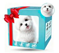 Robot Dog for Adults My Realistic Robot Puppy Interactive Robotic Puppy Toy Walking, Barking, Tail Wagging for Pet Lovers White B