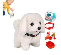 Robot Dog Interactive Electronic Plush Stuffed Animal Pet Toy | Realistic Robot Puppy That Acts Like A Real Puppy Tail Wagging Toy for Kids, Adults, Boys, Girls, Seniors, Family, Friends,