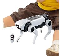 Robot Dog - Learning Educational Kit Solar Interactive Toys for STEM Skills with Realistic Walking Motion | Eco-Friendly ABS Material with Solar Power Panel, Robot Dog Toys, White/Yellow Small