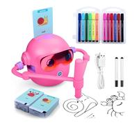 Robot Drawing Machine - Interactive Creative Learning Tutor, Intelligent Voice Guidance Art Device with 12 Pens | Magic Educational Set with 100 Cards for Kid Boys Girls
