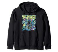 Robot Employee of the Month Office Humor AI Replace Human Zip Hoodie