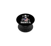 Robot Engineer Robotics AI Science American Flag Bandana PopSockets Adhesive PopGrip