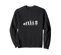 Robot Evolution AI & Science Engineer Human Machine Sweatshirt