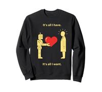 Robot Giving Heart to Enlightened Human Symbolic Design Sweatshirt