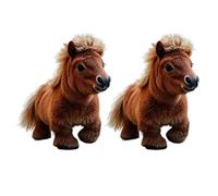 Robot Horse Toy, 2 Pack Electronic Moving Doll, Interactive Walking Toys, Realistic Plush Robot Horse Toy For Boys Girls Birthday Children's Day Easter Thanksgiving