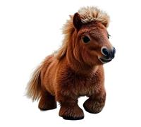 Robot Horse Toy, Cute Plush Electric Interactive Simulation Smart Horse, Interactive Walking Toy, Making Sound, Walking and Wagging Tail, Realistic Electronic Plush Companion, Robotic Pet for Boy Girl