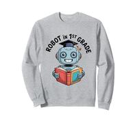 Robot In The Class Graduation Book Reading STEM Sweatshirt