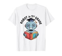 Robot in The Class Graduation Book Reading STEM T-Shirt