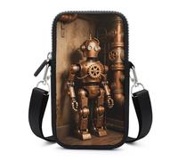 Robot in The Corner Cell Phone Bag with Detachable Strap, Aesthetic Mini Sling Bag Small Crossbody Bag for Phone