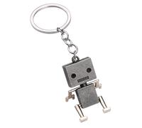 Robot Keyring, Robot Keyring, Funny Keyring, Creative Hands and Feet Movable, Stylish Flexible Movable Metal Decoration for Backpack, Purse, Antique Cyan, Siehe Beschreibung