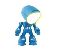 Robot Light Lamp - 5.7×4.9×9.5cm, Cute Desk Lamp, White Mate Glow, Cartoon Night Light, LED Robot Lights, Emotional Mood Lighting, White P Figure
