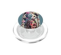 Robot Makeup Artist Funny PopSockets PopGrip for MagSafe