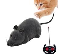 Robot Mouse Cat Toy Remote Control - Mouse Realistic RC Electronic Flocking | RC Electronic Mouse Flocking Mouse Toy Interactive Cat Toys | Fun For Cats Pets Moves Like A Real Mice Robot Cat Toy Remote