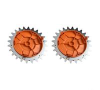 Robot Mower Wheel Covers for WORX For Landroid S and M Series with Anti Slip Studs for Turf Protection Orange Metal Hub Compatible with S300 M500 M700 M1000 Models