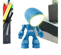 Robot Night Light, Portable and Lightweight, 5.7×4.9×9.5cm, Lonely Robot Cartoon, Cute Ro bot Design Companion Table Light, Safe Construction, for Bedrooms, Reading, Or Relaxation