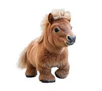 Robot Pony Toy - Soft Short-Haired Plush Realistic Horse Doll | Interactive Walking Pony Toy With Synthetic Leather & Plush Material | Educational Play Ţoy For Kids, Ideal Attention-Grabbing Gift