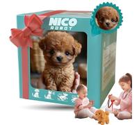 Robot Puppy with AI, Realistic Robotic Dog with Sensors for Walking, Barking and Tail Wagging, Lifelike Electronic Pet Toy for Kids A