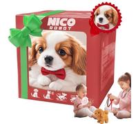 Robot Puppy with AI, Realistic Robotic Dog with Sensors for Walking, Barking and Tail Wagging, Lifelike Electronic Pet Toy for Kids B