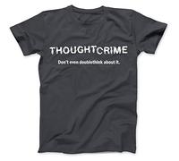 Robot Rave 1984 Thought Crime George Orwell T-Shirt Charcoal