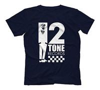 Robot Rave 2 Tone Records T-Shirt Navy Blue Large