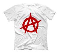 Robot Rave Anarchy Punk T-Shirt White Medium