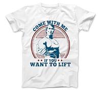 Robot Rave Arnie Come with Me If You Want to Lift T-Shirt White