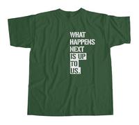Robot Rave Attenborough Quote Climate Change T-Shirt (UK, Alpha, L, Regular, Regular, Forest Green)